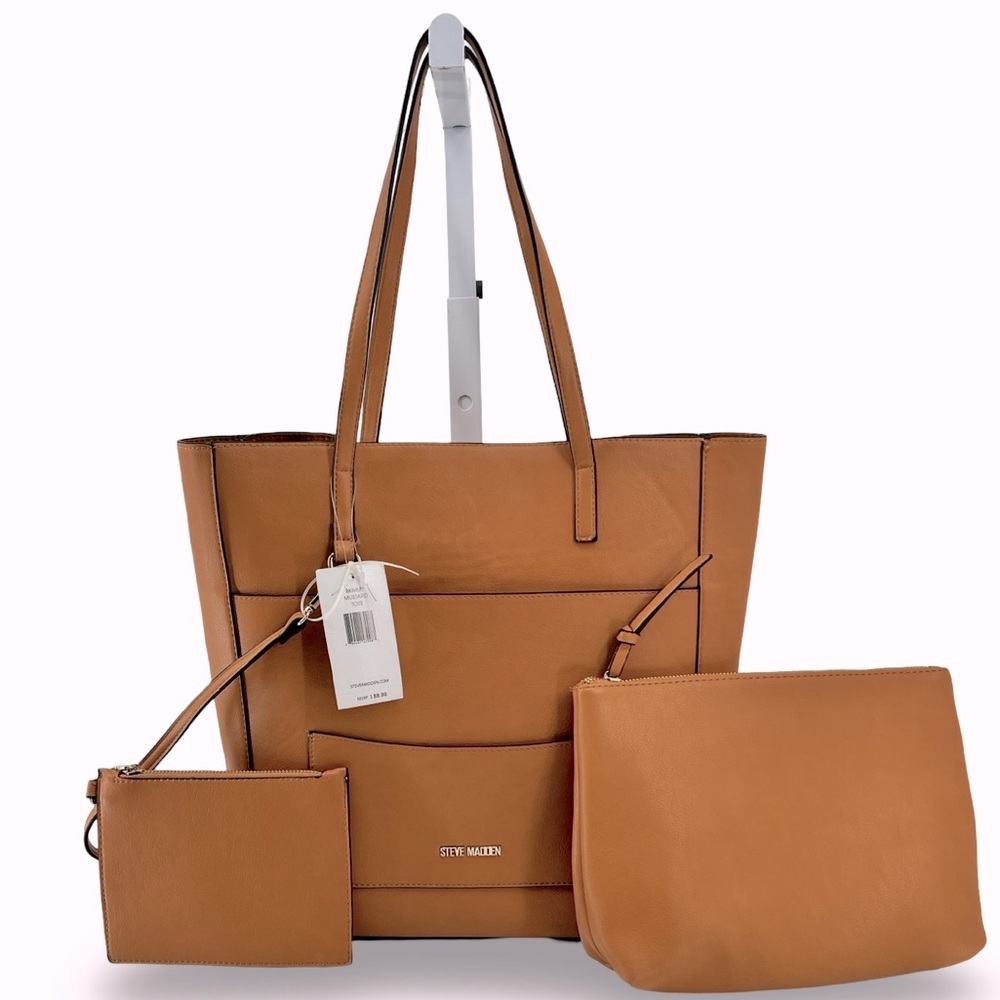 STEVE MADDEN - Bkimmy Tote Bag with 2 Additional Zipper Pouches